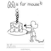 Letter m coloring pages