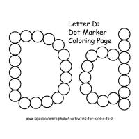 Letter d coloring pages