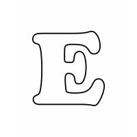 Letter e coloring page