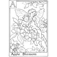Fairy alphabet coloring pages