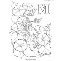 Fairy alphabet coloring pages