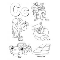 Letter c coloring pages