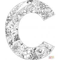 Letter c coloring pages