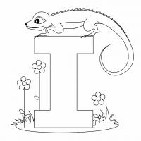 Letter i coloring pages