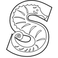 Letter S coloring pages