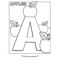 Alphabet recognition coloring pages