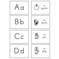 Alphabet flash cards coloring pages