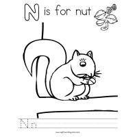 Letter n coloring pages