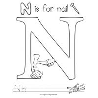 Letter n coloring pages
