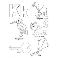 Letter K coloring pages