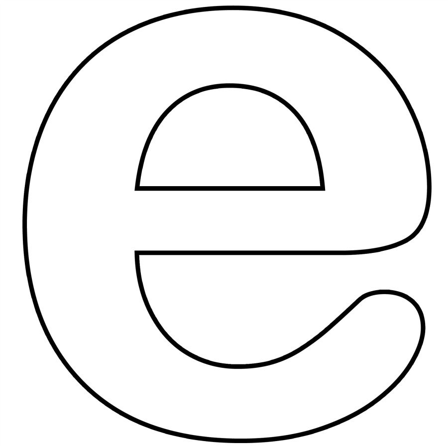 lowercase e coloring pages