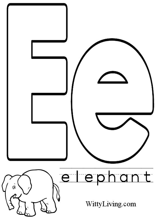 Download Lowercase e coloring pages