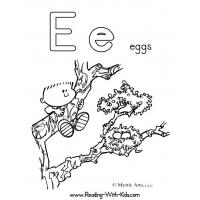 Lowercase e coloring pages