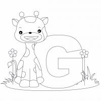 Letter G coloring pages