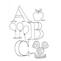 A b c coloring pages