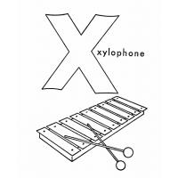 Letter x coloring pages