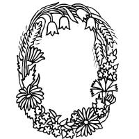 Alphabet flower coloring pages