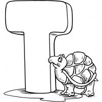 Letter T coloring pages