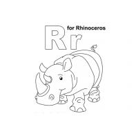 Letter R coloring pages