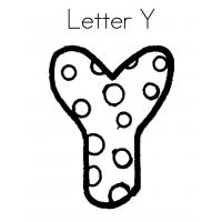 Letter Y coloring pages