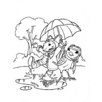Rainy day coloring pages