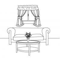 Dining room coloring pages