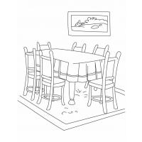 Dining room coloring pages