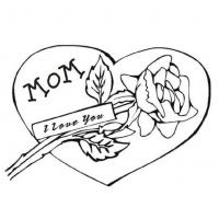 I love you mom coloring pages