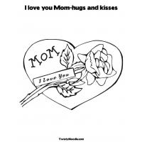 I love you mom coloring pages
