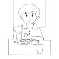 Breakfast coloring pages