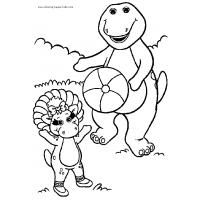 Barney coloring pages