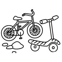 Bicycle coloring pages