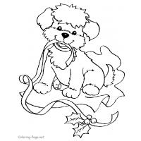 Cute animal christmas coloring pages