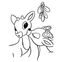 Rudolph reindeer coloring pages
