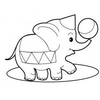 Baby elephant coloring pages