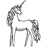 Realistic unicorn coloring pages