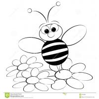 Cute bumble bee coloring pages