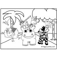 Jungle animal coloring pages