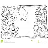Jungle animal coloring pages