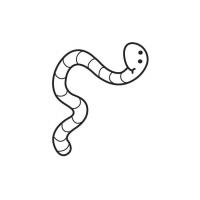 Worm coloring pages