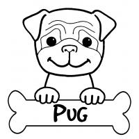 Pug coloring pages