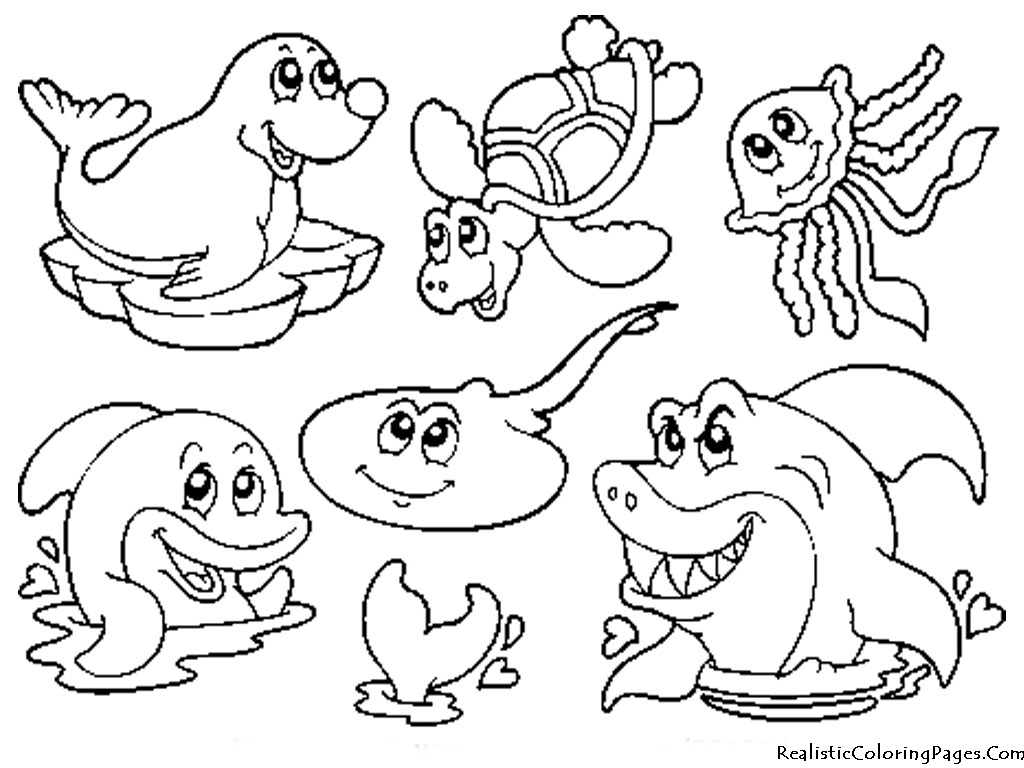 Printable Sea Creatures Coloring Pages