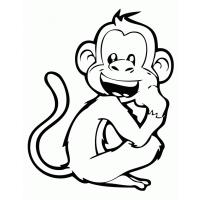 Monkey coloring pages