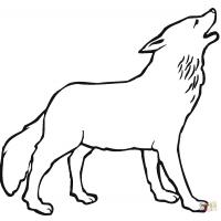 Wolf howling moon coloring pages