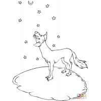 Wolf howling moon coloring pages