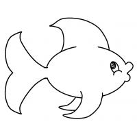 Simple fish coloring pages