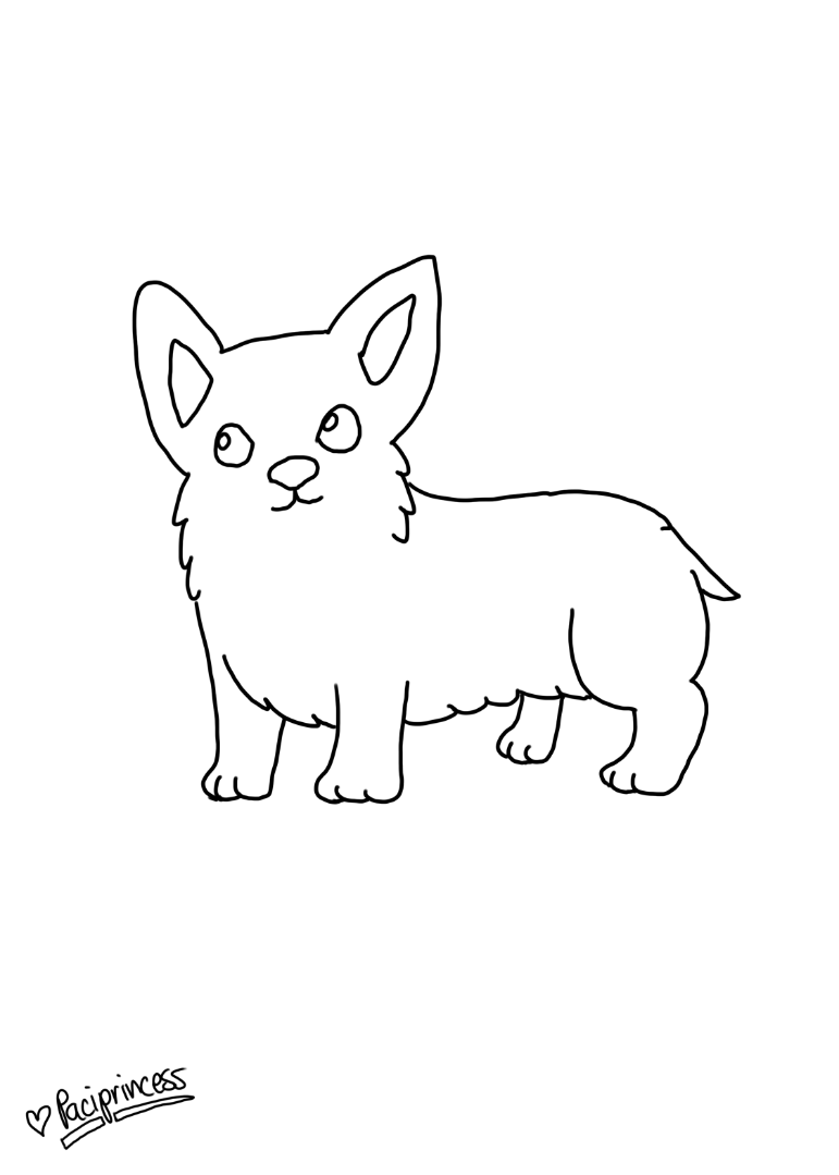 Corgi coloring pages download and print for free
