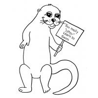 Otter coloring pages