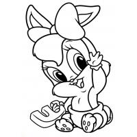 Baby bunnies coloring pages