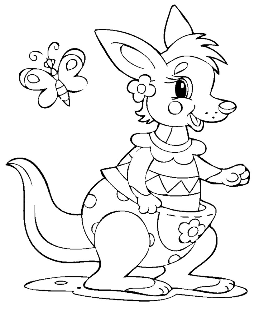 Download Kangaroo coloring pages to download and print for free
